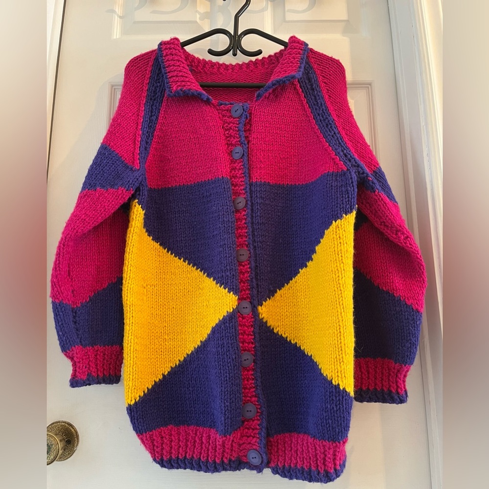 HANDKNIT grandma cardigan